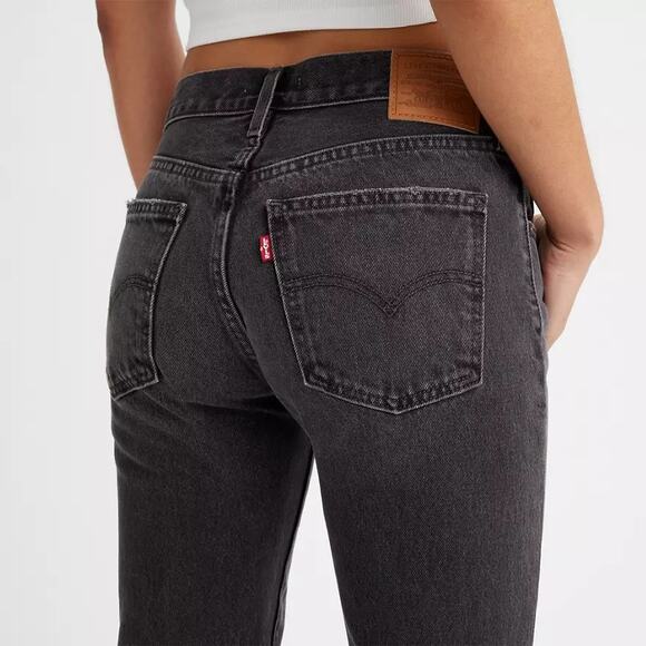 NWT LEVI'S Premium Middy Ankle Bootcut Jean Sz 26  Play My Game Black - Picture 2 of 9